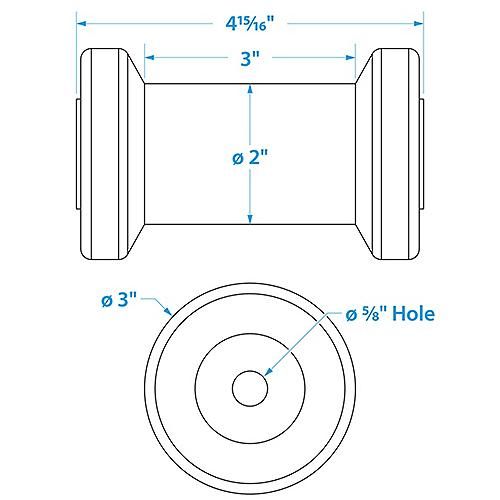 5&quot; TPR Yellow Spool Roller