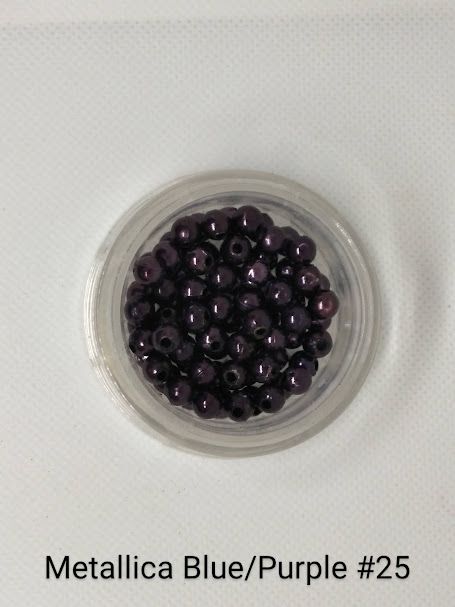 5mm Metallic Blue/Purple Beads 1lb Bag