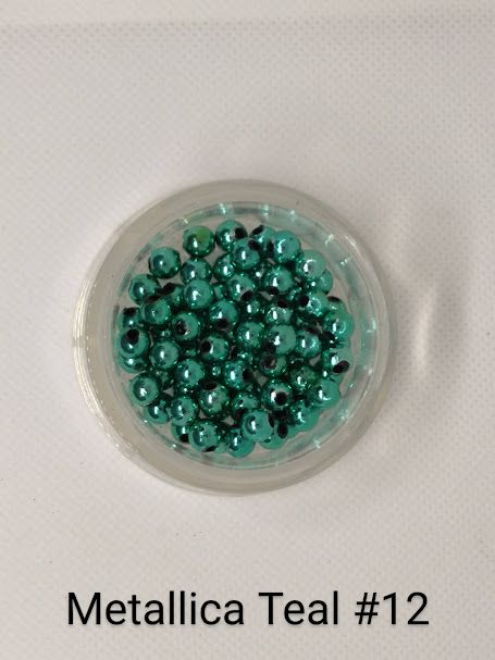 5mm Metallic Teal Beads 1lb Bag