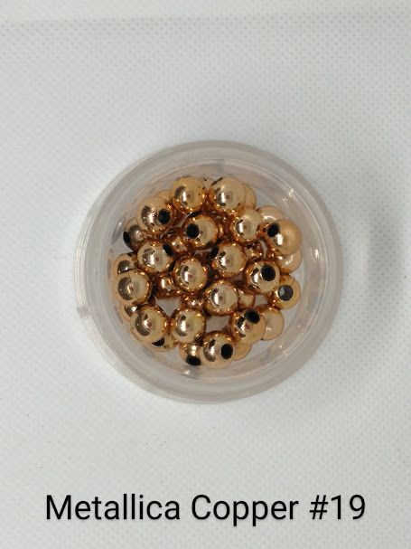 6mm Metallic Copper Beads 200pk