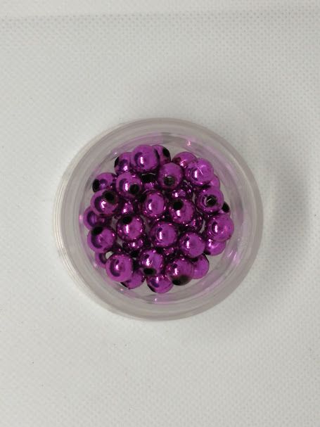 6mm Metallic Purple Beads 1lb Bag