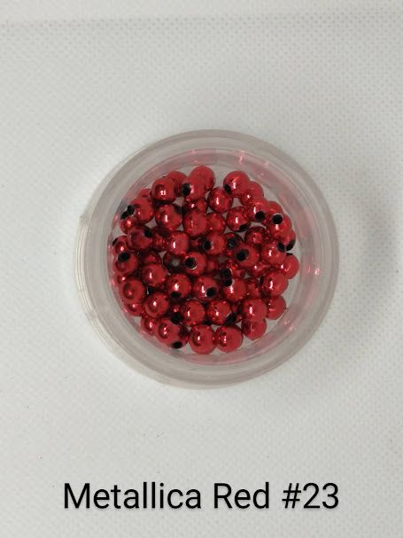 6mm Metallica Red Beads 1lb Bag