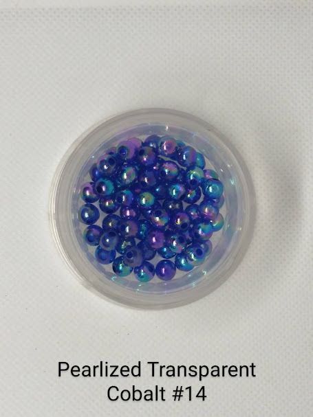 6mm Pearlized Transparent Cobalt Beads 200pk