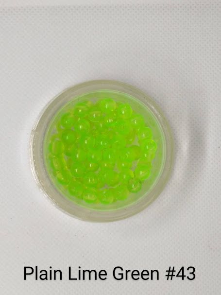 6mm Plain Lime Green Beads 1lb Bag