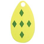 Indiana Spinner Blade-Yellow w/5 Green Diamonds-Size 4