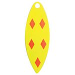 Willowleaf Spinner Blade-Size 4 1/2-Yellow with 5 Red Diamonds