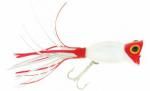 Arbogast Hula Popper 1/4oz. White Red Head