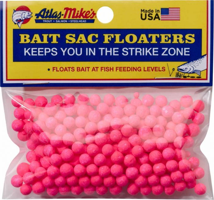 Atlas Mike Bait Sac Floaters Pink 300/bag