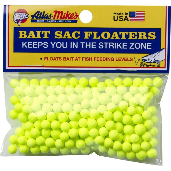 Atlas Mike Bait Sac Floaters Chartreuse 300/bag
