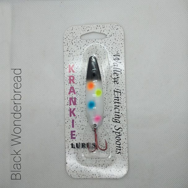 Black Wonderbread W/Gold Back #17 Walleye Enticing Spoons 3-3/4&quot;