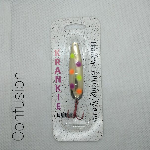 Confusion W/Gold Back #27 Walleye Enticing Spoons 3-3/4&quot;