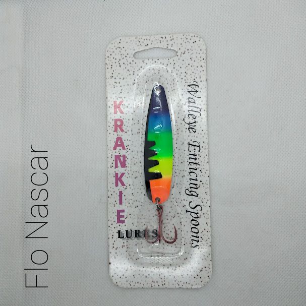 Flo Nascar W/Gold Back #33 Walleye Enticing Spoons 3-3/4&quot;