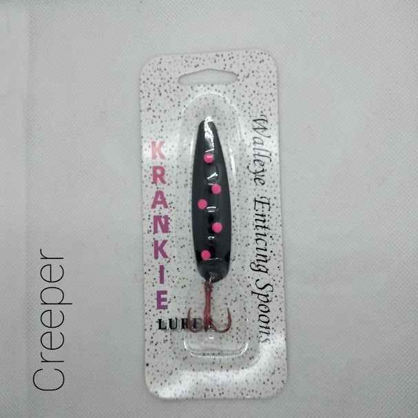 Creeper W/Gold Back #21 Walleye Enticing Spoons 3-3/4&quot;