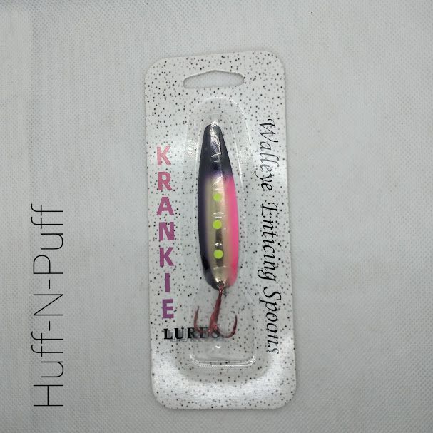 Huff-N-Puff W/Gold Back #22 Walleye Enticing Spoons 3-3/4&quot;