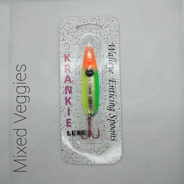 Mixed Veggies W/Gold Back #24 Walleye Enticing Spoons 3-3/4&quot;