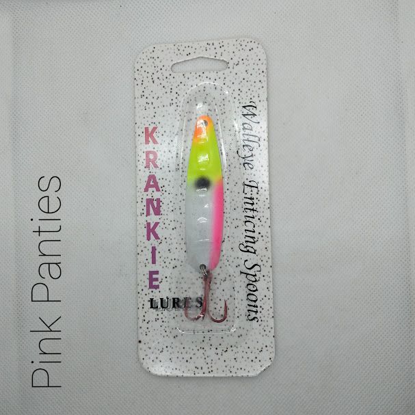 Pink Panties W/Gold Back #25 Walleye Enticing Spoons 2-3/4&quot;