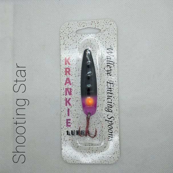 Shooting Star W/Gold Back #6 Walleye Enticing Spoons 3-3/4&quot;