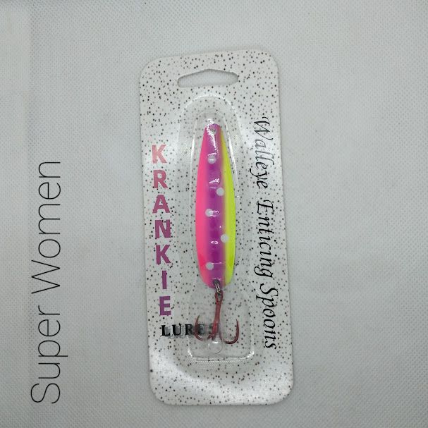 Super Women W/Gold Back #10 Walleye Enticing Spoons 3-3/4&quot;