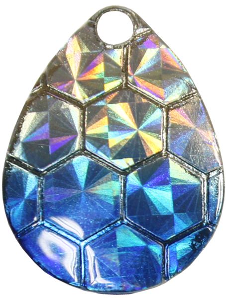 Colorado Spinner Blade-Size 5-Hex Foil Silver Blue Splash