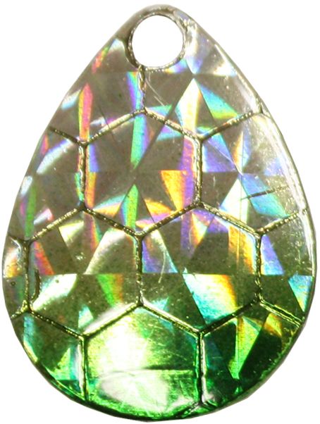 Colorado Spinner Blade-Size 5-Hex Foil Silver Green Splash