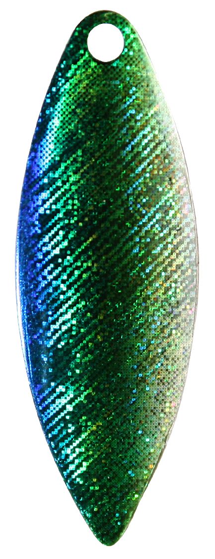 Willowleaf Spinner Blade-Size 4-Emerald Shiner Iridescent Foilistic