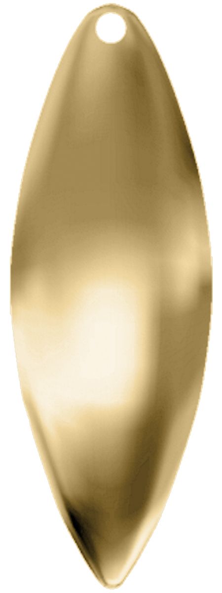 Willowleaf Spinner Blade-Size 4 1/2-Gold Plated