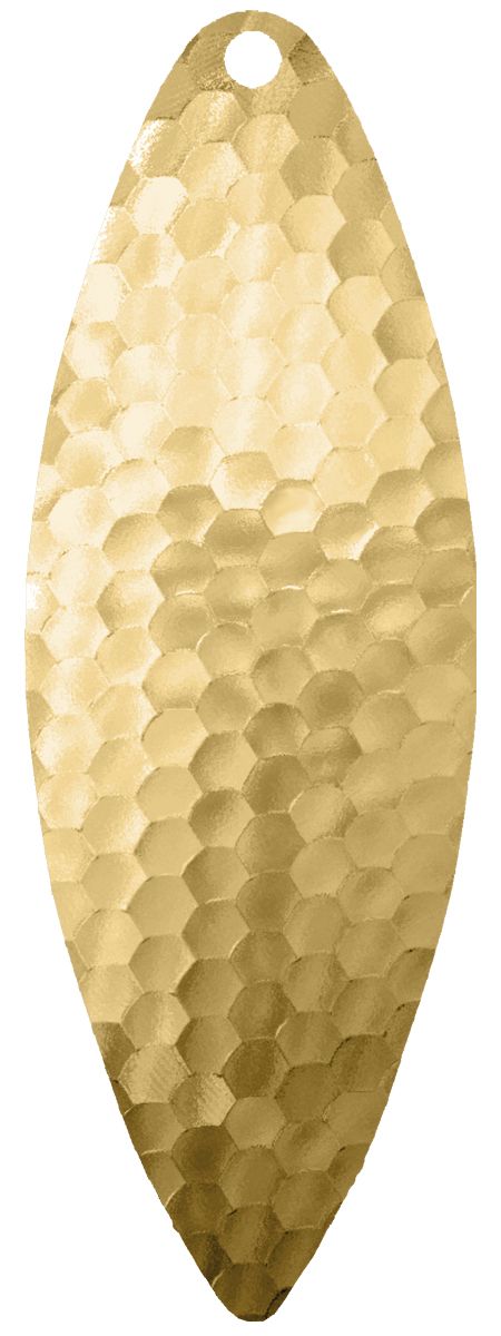 Willowleaf Spinner Blade-Size 3-Hammered Gold Pk of 3