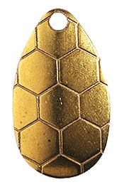 Indiana Hexagon Spinner Blade-Brass-Size 3 Pk of 3