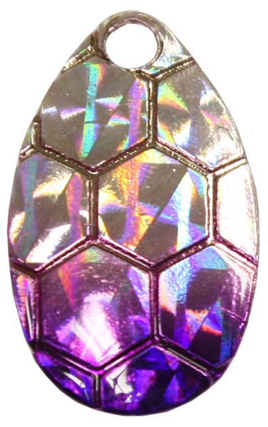Indiana Spinner Blade-Size 5-Hex Foil Silver Purple Splash Pk of 3