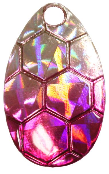 Indiana Spinner Blade-Size 3-Hex Foil Silver Pink Splash Pk of 3