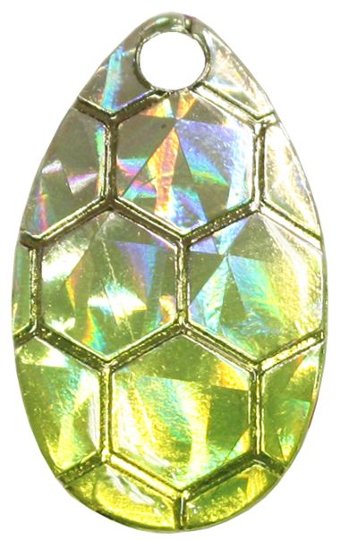Indiana Spinner Blade-Size 5-Hex Foil Silver Chartreuse Splash Pk of 3