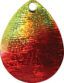 Colorado Spinner Blade-Size 5-Chartreuse &amp; Red Iridescent Foilistic Pk of 3