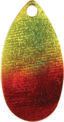 Indiana Spinner Blade-Size 5-Chartreuse &amp; Red Iridescent Foilistic Pk of 3