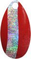 Indiana Spinner Blade-Size 4-Red &amp; Silver Stripe Iridescent Foilistic Pk of 3
