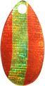 Indiana Spinner Blade-Size 4-Orange &amp; Chartreuse Stripe Iridescent Foilistic Pk of 3