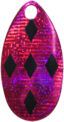 Indiana Spinner Blade-Size 5-Pink &amp; Black Diamonds Iridescent Foilistic Pk of 3