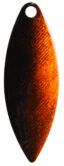 Willowleaf Spinner Blade-Size 4 1/2-Black and Orange Iridescent Foilistic Pk of 3