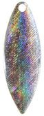 Willowleaf Spinner Blade-Size 4-Silver Iridescent Foilistic Pk of 3