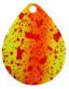 Spackle Colorado Spinner Blades UV Chartreuse &amp; Orange- Chartreuse Back Size 3 Pk of 3