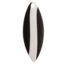 Black &amp; White Striped Nickel Back Willow Leaf Blade Pk of 3