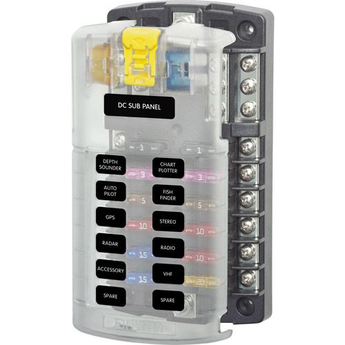 Blue Sea Systems ST Blade Fuse Block 12 Circuits