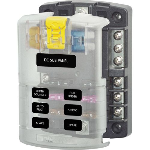 Blue Sea Systems ST Blade Fuse Block 6 Circuits