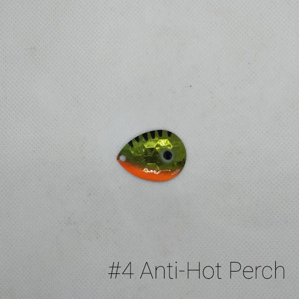 #4-S Anti-Hot Perch W/Silver Back Size 4 3pk Krankie Lure Colorado Blades