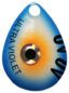 UV Bullseye Spinner Blade – Blue and Orange – Size 3 Pk of 3