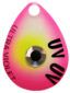 UV Bullseye Spinner Blade – Pink and Chartreuse – Size 5 Pk of 3