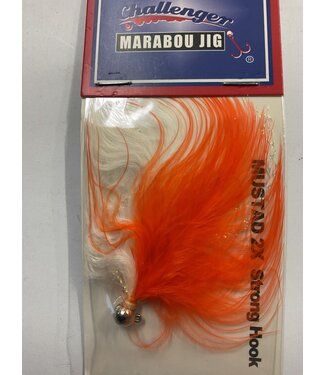 Challanger Maribou Jig 1/16oz  White Head/ Orange