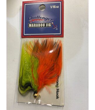 Challanger Maribou Jig 1/16oz Gold Head/Black