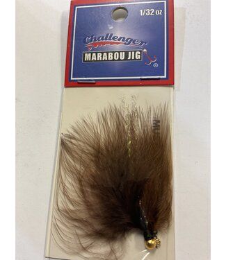 Challanger Maribou Jig 1/32oz Gold Head/Brown