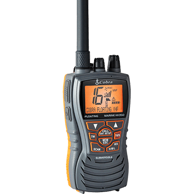 Cobra Marine Floating VHF Radio Longer Range 1,3 &amp; 6 Watt