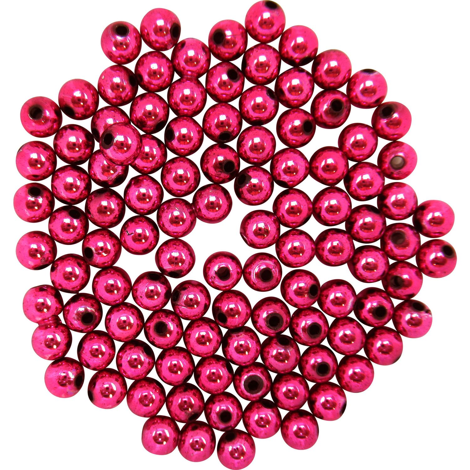 Dutch Fork 6mm Dark Pink Metallic Beads